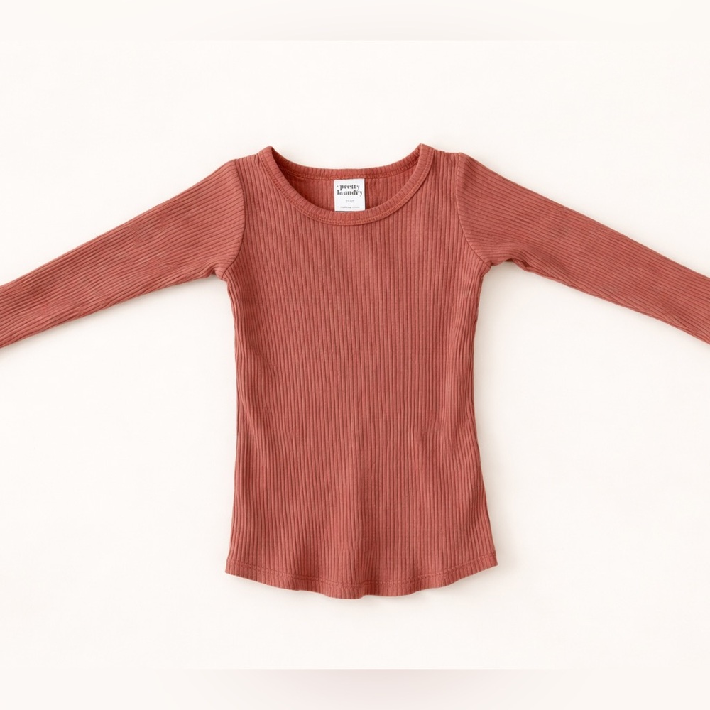 3/$20 Pretty Laundry (Little & Lively) Ribbed Long Sleeve Tee in Dusty Rose